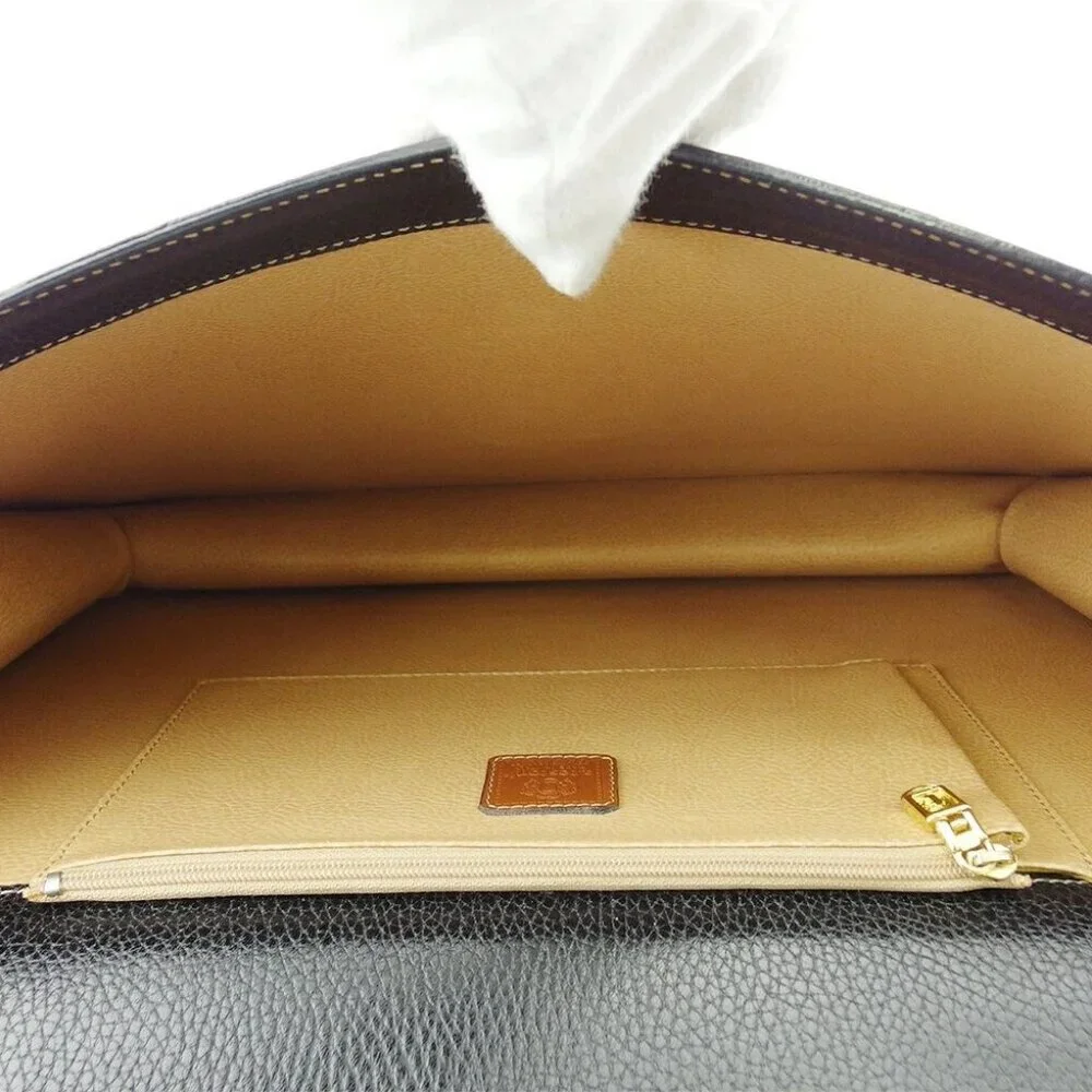 a.testoni Business bag Black gold Women Authentic secondhand